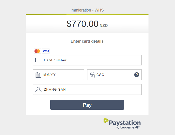 payment 页面截图 / Payment Page Screenshot